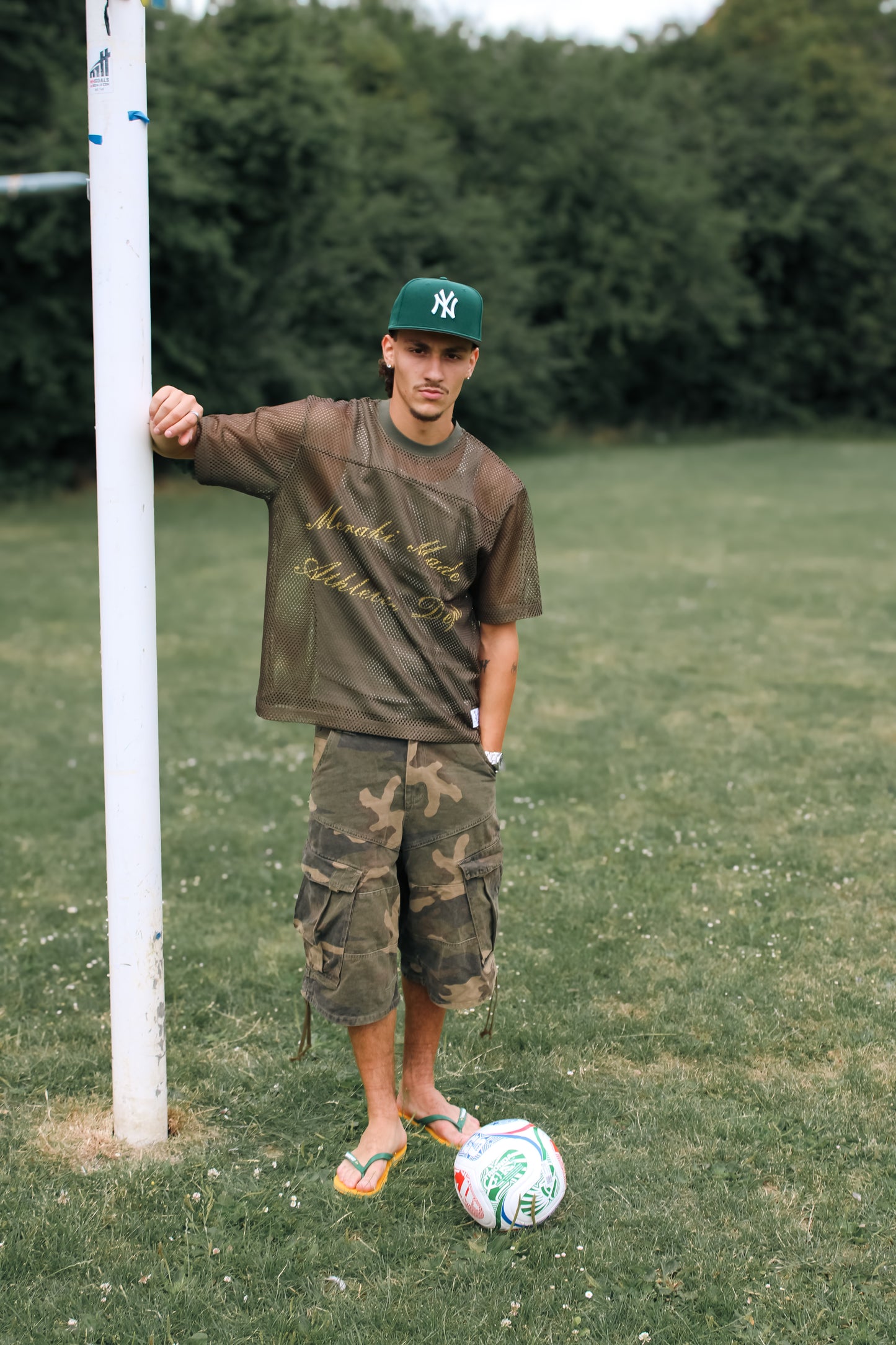 Meraki Khaki Green Mesh Jersey